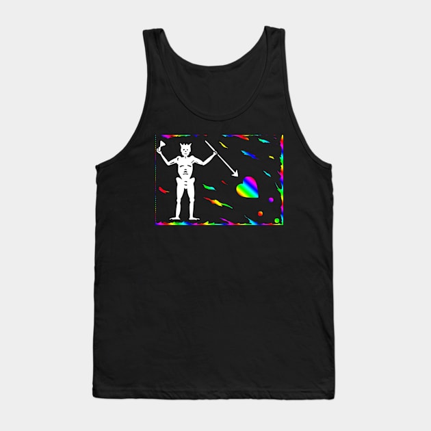 Blackbeard's Flag but Make It Gayer Tank Top by vanitygames